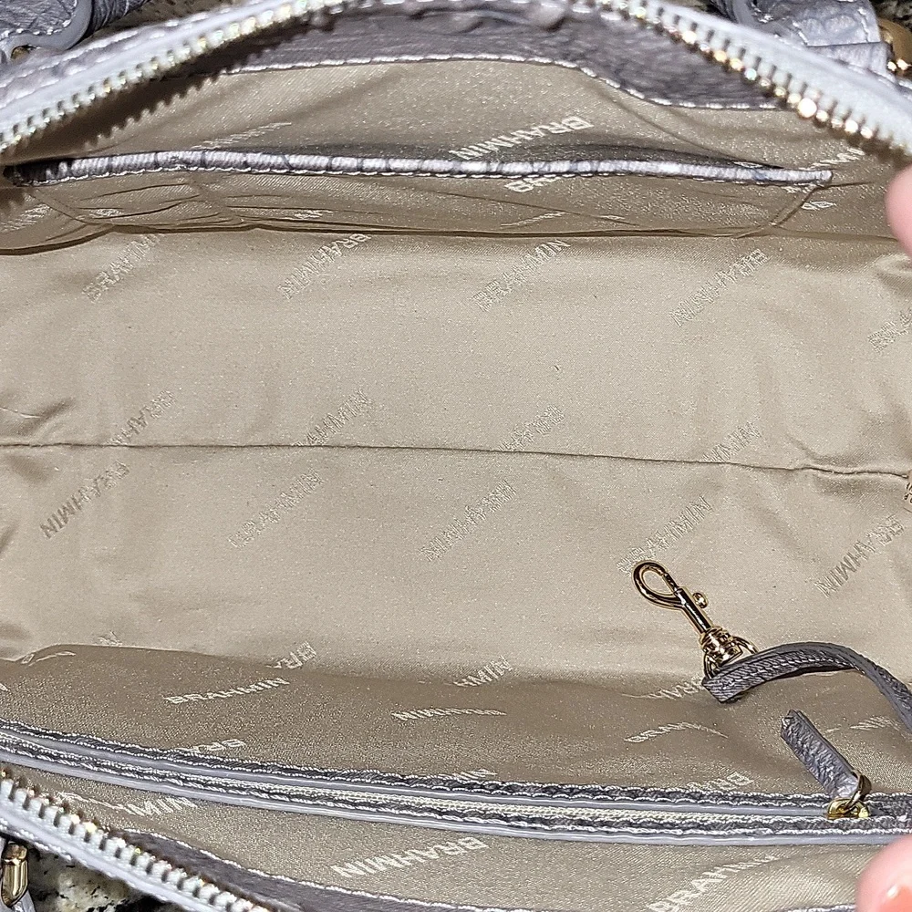 Brahmin Micaela Grey Tetra Satchel - Picture 9 of 16